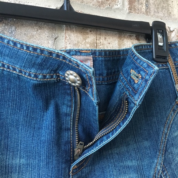 JEAN SKATER MINI SKIRT By NO BOUNDARIES DARK DENIM - Picture 5 of 6